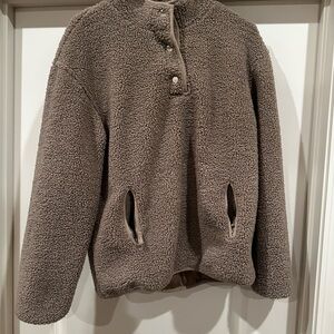 Pink Lily Tan Sherpa Jacket